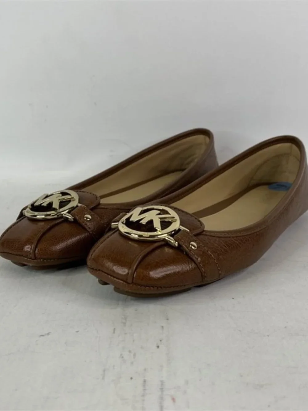 Michael Kors Women Fulton Studded Logo Moccasin Brown Shoes 7.5